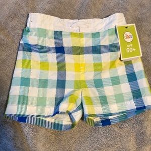 Boys checkered swim trunks
